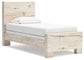 Panel Bed With Mirrored Dresser, Chest And Nightstand