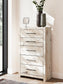 Panel Bed With Mirrored Dresser, Chest And Nightstand