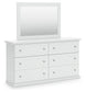 Bostwick Shoals  Panel Bed With Mirrored Dresser