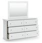 Bostwick Shoals  Panel Bed With Mirrored Dresser
