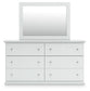 Bostwick Shoals  Panel Bed With Mirrored Dresser