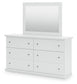 Bostwick Shoals  Panel Bed With Mirrored Dresser