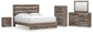 Graystorm  Panel Bed With Mirrored Dresser, Chest And Nightstand