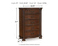 Lavinton  Poster Bed With Mirrored Dresser And Chest