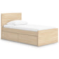 Onita  Panel Platform Bed With 1 Side Storage