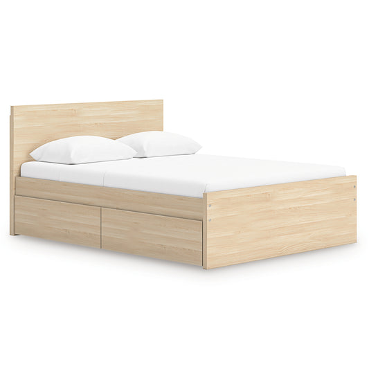 Onita  Panel Platform Bed With 2 Side Storage