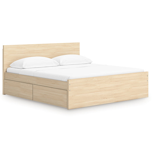 Onita  Panel Platform Bed With 2 Side Storage
