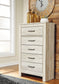 Bellaby  Crossbuck Panel Bed With Mirrored Dresser And Chest