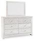Paxberry  Panel Bed With Mirrored Dresser And Chest