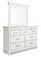 Kanwyn  Panel Bed With Storage With Mirrored Dresser And Chest