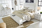 Kanwyn  Panel Bed With Storage With Mirrored Dresser, Chest And Nightstand