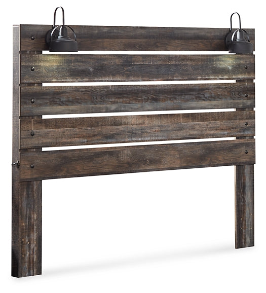 Drystan  Panel Headboard With Mirrored Dresser And Chest