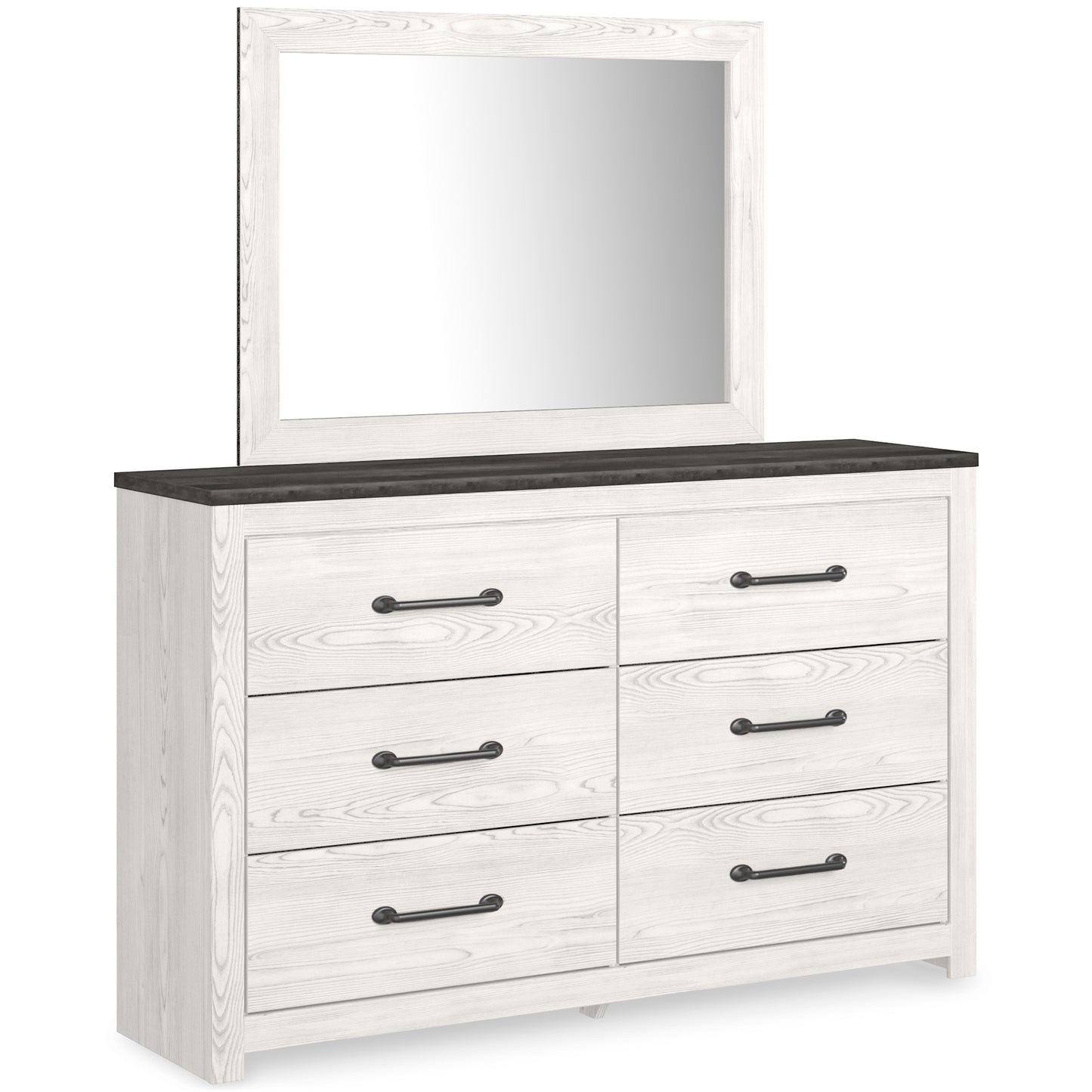 Gerridan  Panel Bed With Mirrored Dresser And Chest