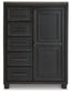 Foyland  Panel Storage Bed With Mirrored Dresser And Chest