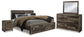 Derekson  Panel Bed With 2 Storage Drawers With Mirrored Dresser And Nightstand