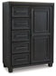 Foyland California  Panel Storage Bed With Mirrored Dresser, Chest And Nightstand