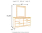 Huey Vineyard  Sleigh Bed With Mirrored Dresser And Nightstand