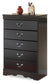 Huey Vineyard  Sleigh Bed With Mirrored Dresser And Nightstand
