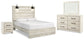 Cambeck  Panel Bed With Mirrored Dresser And Nightstand