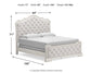 Arlendyne California  Upholstered Bed With Mirrored Dresser And Chest