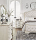 Arlendyne  Upholstered Bed With Mirrored Dresser And Nightstand