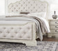 Arlendyne  Upholstered Bed With Mirrored Dresser, Chest And Nightstand