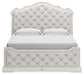 Arlendyne  Upholstered Bed With Mirrored Dresser