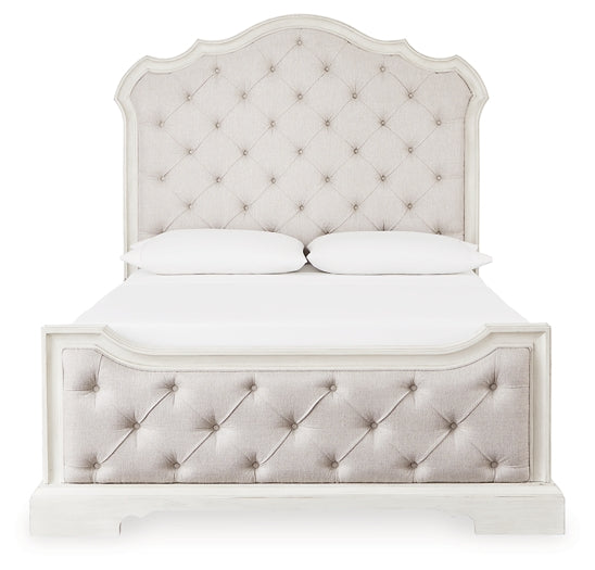 Arlendyne  Upholstered Bed With Mirrored Dresser