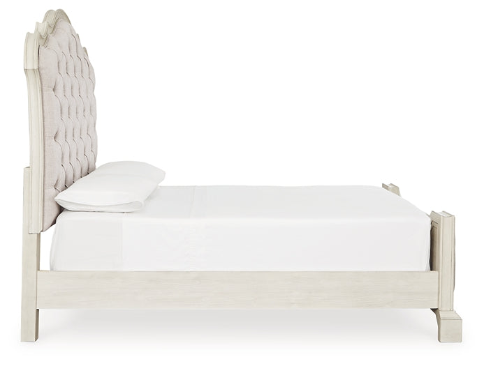 Arlendyne  Upholstered Bed With Mirrored Dresser
