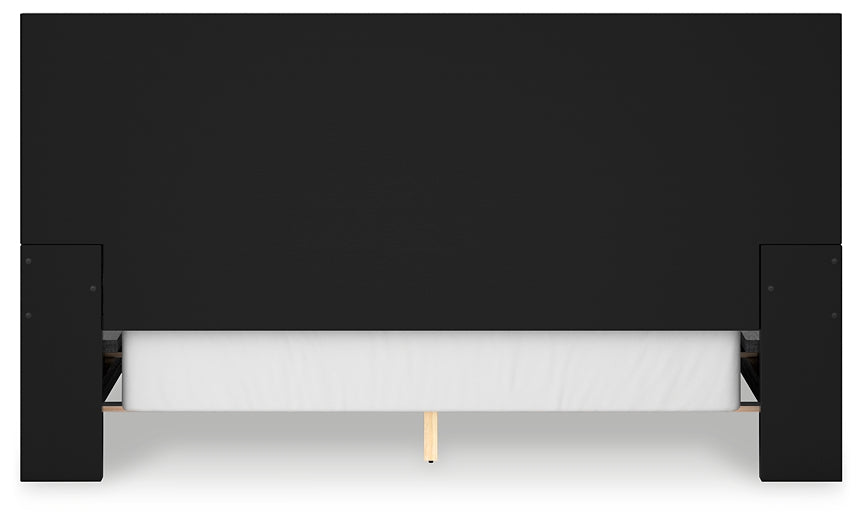 Londer California  Panel Bed With Mirrored Dresser