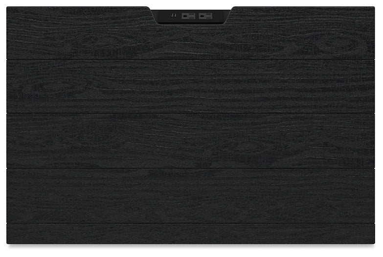 Londer  Panel Bed With Mirrored Dresser And Nightstand