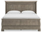 Lexorne  Sleigh Bed With Mirrored Dresser