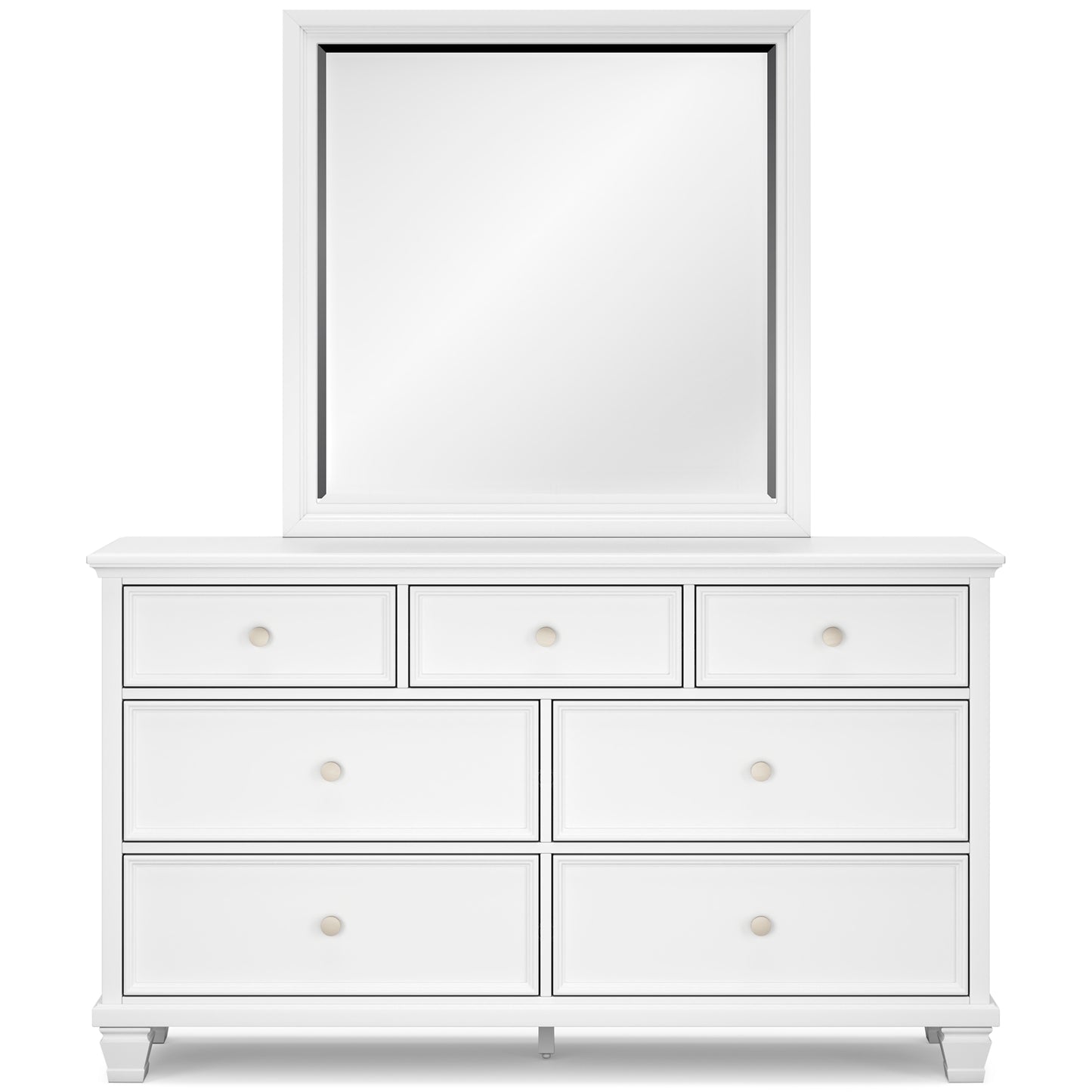 Fortman  Panel Bed With Mirrored Dresser And Chest
