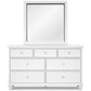 Fortman  Panel Bed With Mirrored Dresser And Chest
