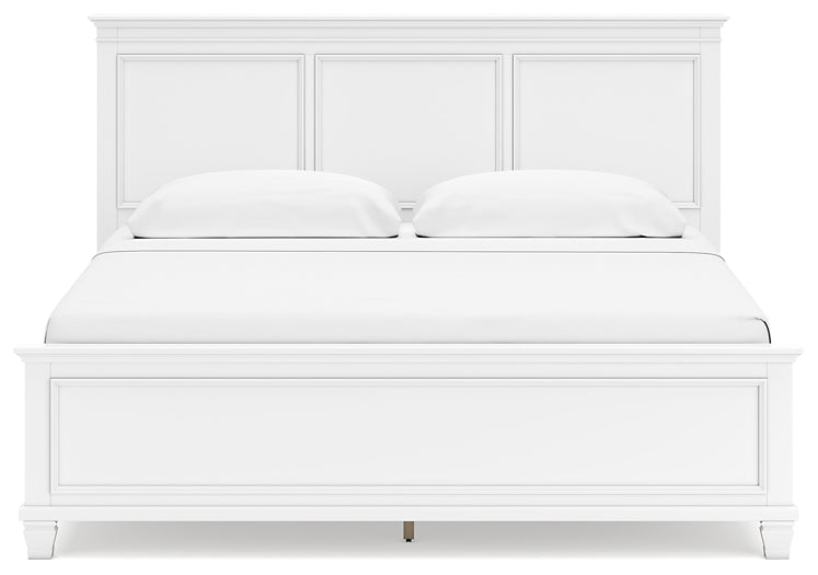 Fortman  Panel Bed With Mirrored Dresser And Chest