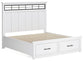 Ashbryn  Panel Storage Bed With Mirrored Dresser, Chest And Nightstand
