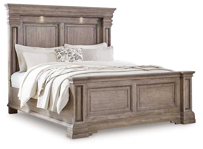 Blairhurst  Panel Bed With Mirrored Dresser And Chest