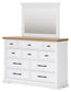 Ashbryn  Panel Storage Bed With Mirrored Dresser And Nightstand