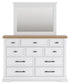 Ashbryn California  Panel Storage Bed With Mirrored Dresser And Nightstand