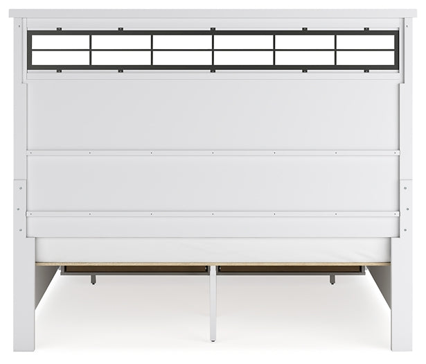 Ashbryn  Panel Storage Bed With Mirrored Dresser And Chest