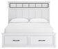 Ashbryn California  Panel Storage Bed With Mirrored Dresser And Chest