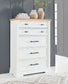 Ashbryn California  Panel Storage Bed With Mirrored Dresser And Chest
