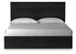 Belachime  Panel Bed With Mirrored Dresser, Chest And Nightstand