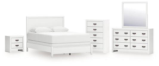Binterglen  Panel Bed With Mirrored Dresser, Chest And Nightstand