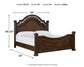 Lavinton  Poster Bed With Mirrored Dresser And Chest