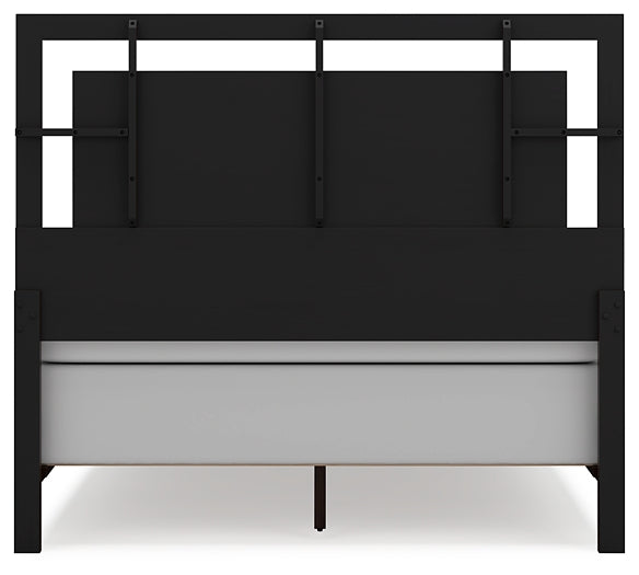 Covetown  Panel Bed With Mirrored Dresser And Chest