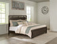 Covetown  Panel Bed With Mirrored Dresser And Chest