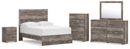 Ralinksi  Panel Bed With Mirrored Dresser, Chest And Nightstand