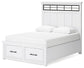 Ashbryn  Panel Storage Bed With Mirrored Dresser, Chest And Nightstand