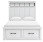 Ashbryn  Panel Storage Bed With Mirrored Dresser And Chest